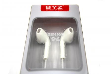Наушники вкладыши с микрофоном  BYZ- 386