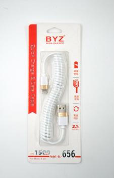 Кабель iPhone5  BYZ BL-655  1.5m пружинка