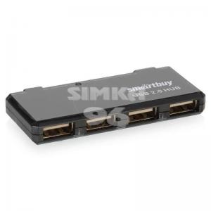 Хаб  USB 2.0  Smartbuy SBHA-6810-K 4 порта