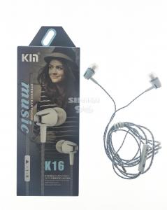 Наушники вакуумные с микрофоном  KM K16