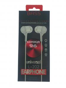 Наушники Bass Earphone L-202 вакуумные с микрофоном