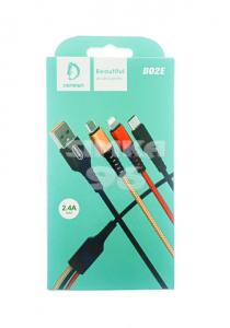 Кабель 3 в 1 (microUSB, Type-C, Lightning)  1.0м DENMEN DC02E