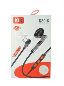 Наушники KIN K20-C не вакуумные c микрофоном Type-C