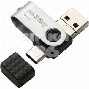 USB flash  Smartbuy  16Gb USB 3.0/3.1 TRIO (Type-C-USB+microUSB)
