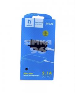 СЗУ 2 в 1 DENMEN DC02V MicroUSB 2.1A