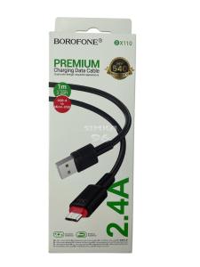 Кабель microUSB  BOROFONE BX110 2.4A 1м