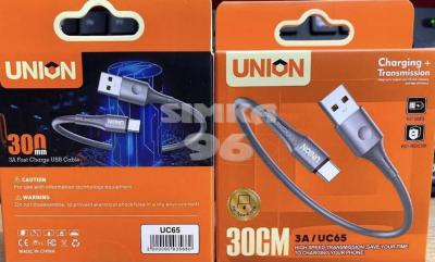 Кабель Type-C  UNION UC-65 0,3м 3A