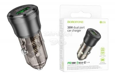 АЗУ BOROFONE BZ25 1 выход USB 3.0A 18W+ 1 выход TYPE-C 20W